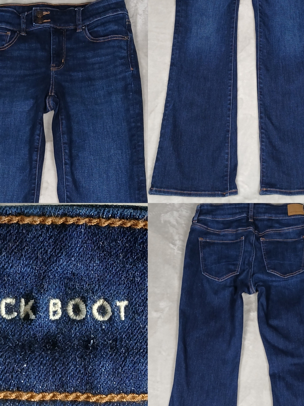 American Eagle Kick Boot Jeans 8 Regular Women's Next Level Stretch Dark Wash